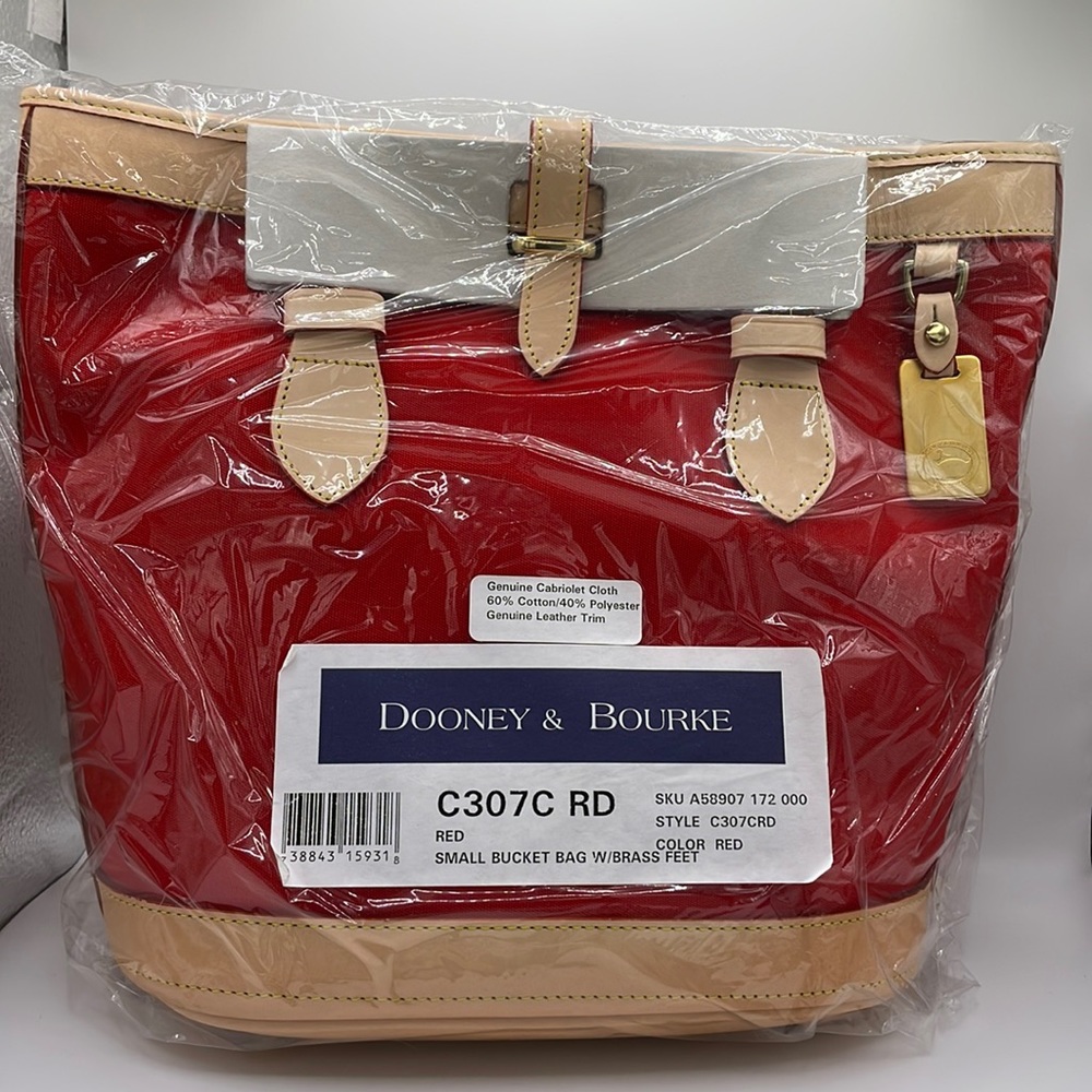 Dooney & Bourke Small Bucket Bag w/brass feet
